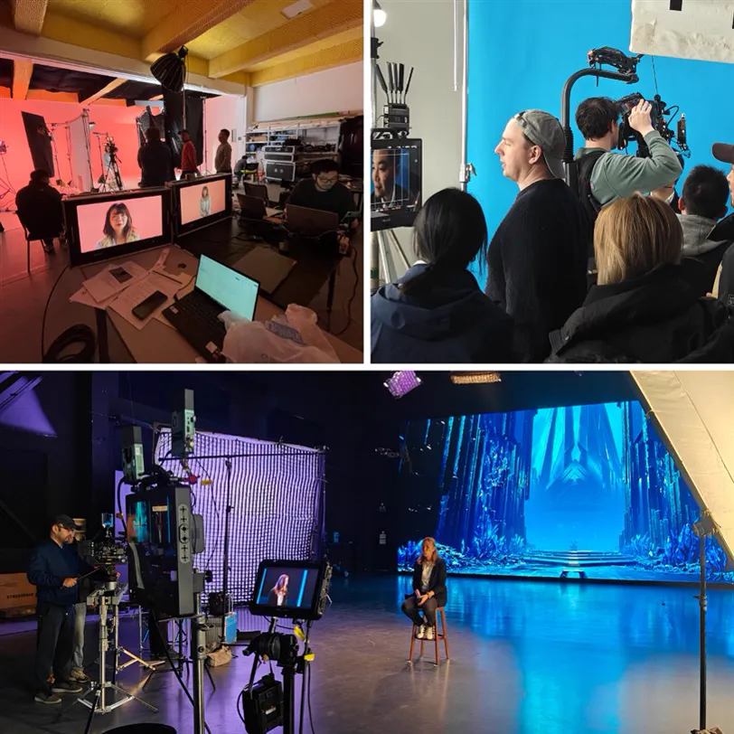 Production support setup for filming in China